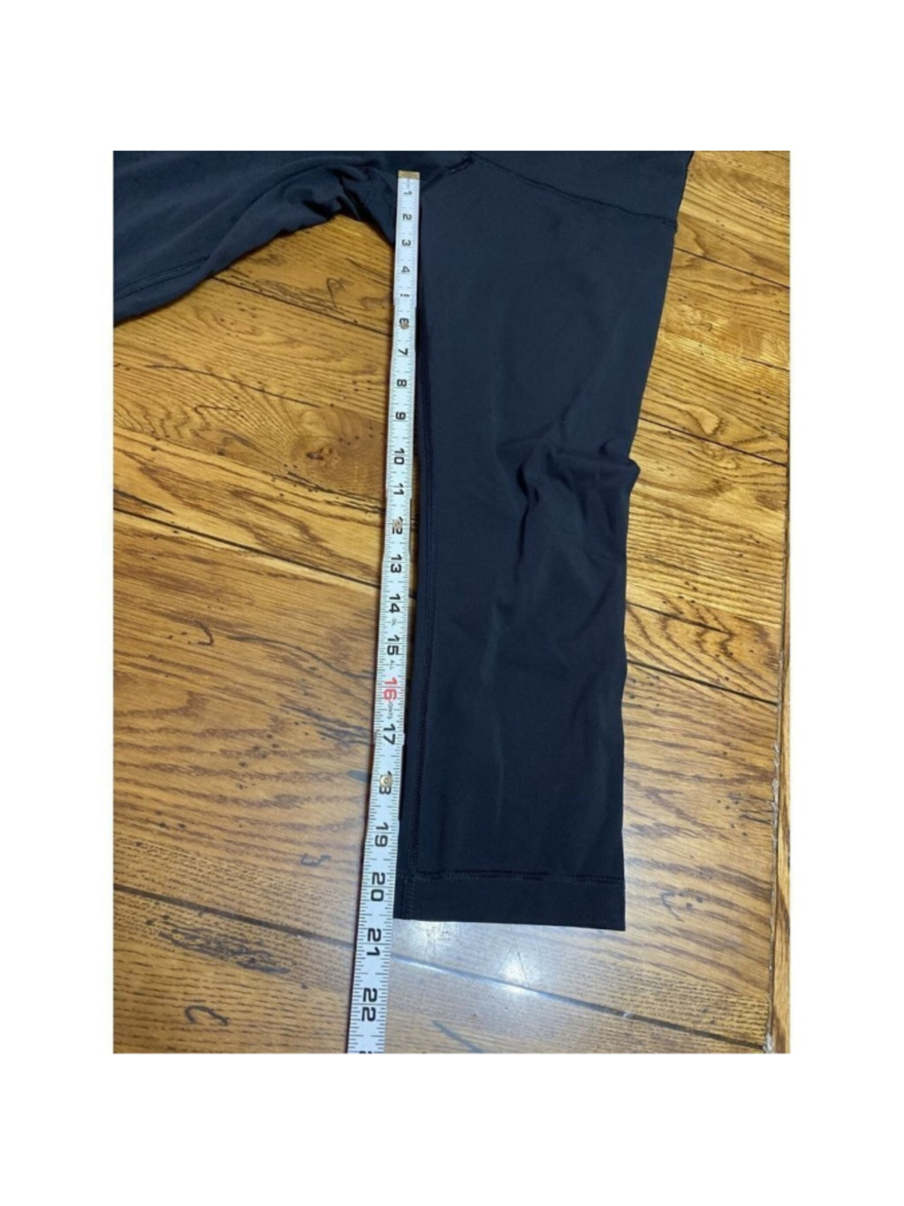 Lululemon Wunder Under Full On Luon Crop Leggings Black 21” Women’s Size 6 - Picture 6 of 8